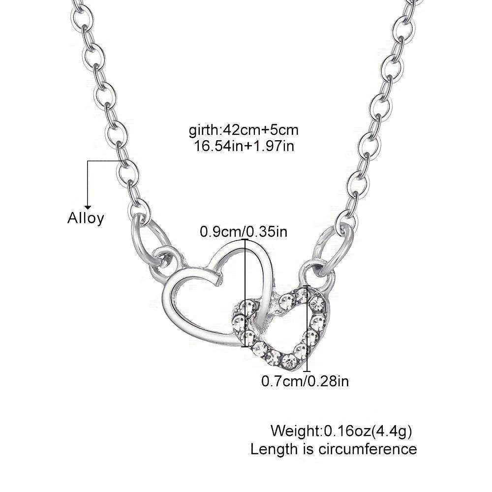 LuxeCharm Silver-Plated Heart Pendant – Elegant Chain for Women