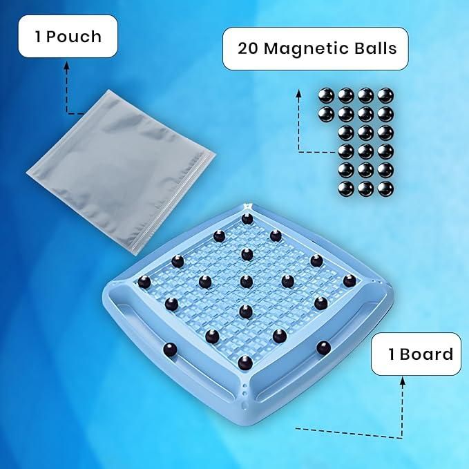 Magnetic Battle Chess – Fast-Paced Strategy Game with 20 Steel Balls for Kids & Family Fun