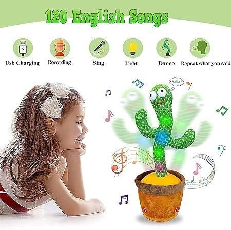 GiggleGroove Dancing & Talking Cactus Toy – Light, Laugh & Learn!