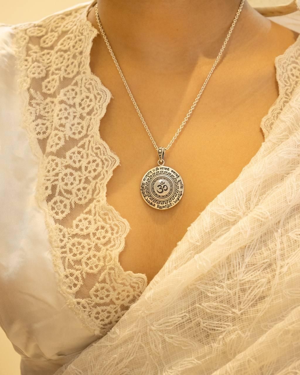 OM Divine Stainless Steel Mantra Pendant for Men & Women