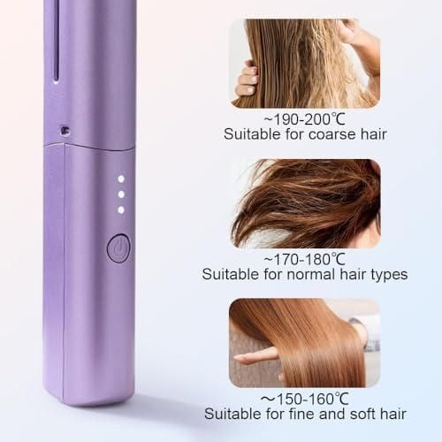 GlowPro Rechargeable Hot Comb Hair Straightener