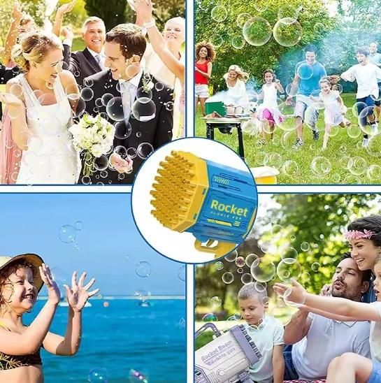 BubbloBlitz – 360° Mega Bubble Blaster for Kids
