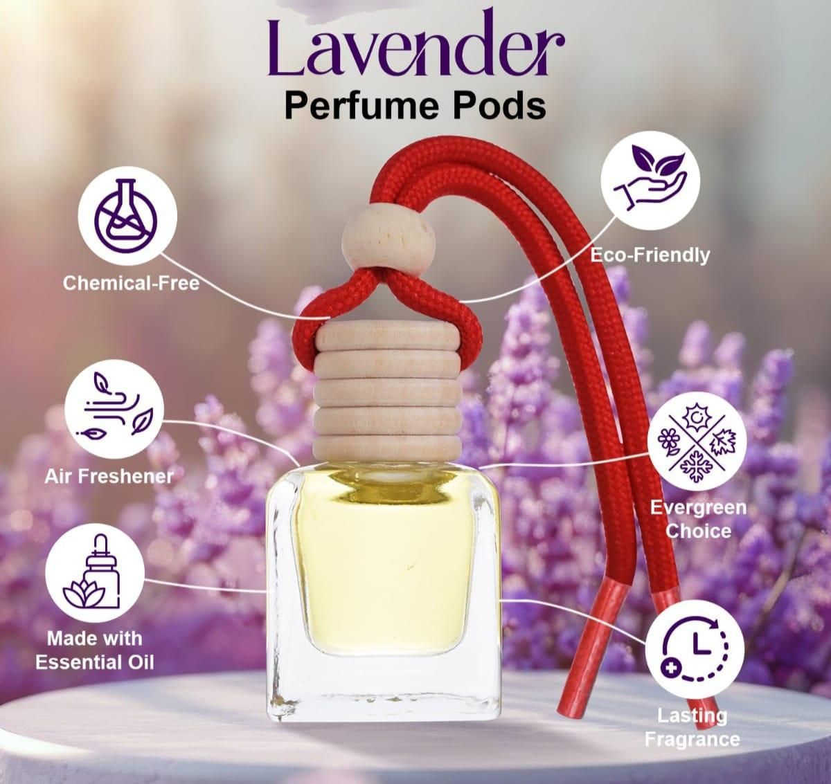 AromaDrive Hanging Car Perfume Pod (Pack of 1 - Assorted Fragrance)