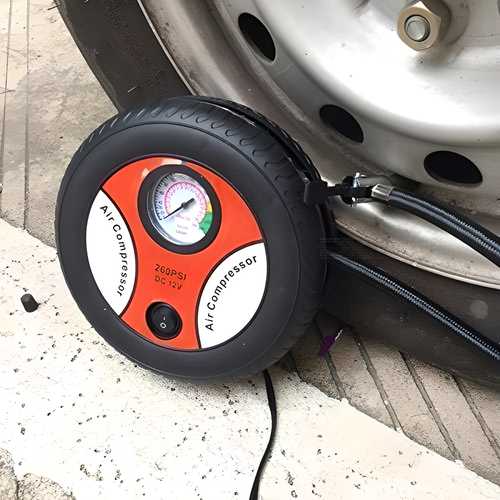 Portable Tyre-Shape Car & Bike Air Compressor Pump