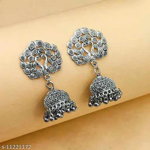 Glamorous Oxidized Earrings – Bold, Timeless, and Elegant