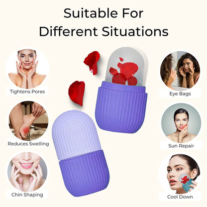 FrostGlow™ Reusable Ice Face Roller for Skin, Eyes & Face Massage