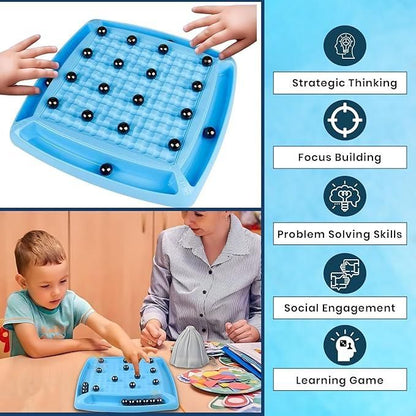Magnetic Battle Chess – Fast-Paced Strategy Game with 20 Steel Balls for Kids & Family Fun