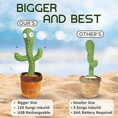 GiggleGroove Dancing & Talking Cactus Toy – Light, Laugh & Learn!
