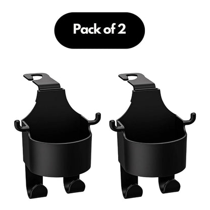 SnapHook 3-in-1 Car Seat Organizer – Cup, Bag & Phone Holder (Pack of 2)