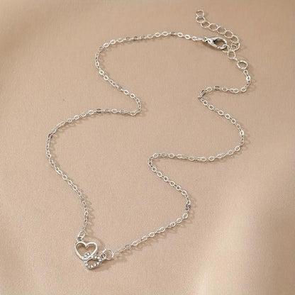 LuxeCharm Silver-Plated Heart Pendant – Elegant Chain for Women
