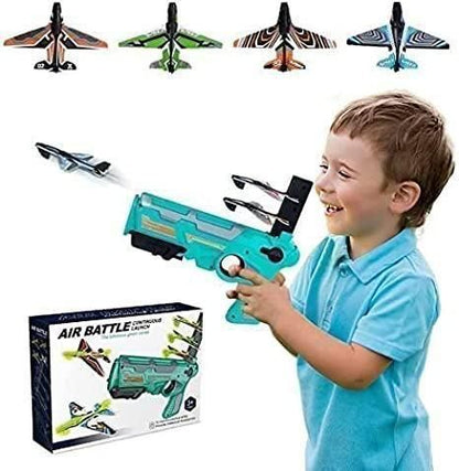 SkyBlaster Airplane Launcher Gun – 4 Foam Planes Included