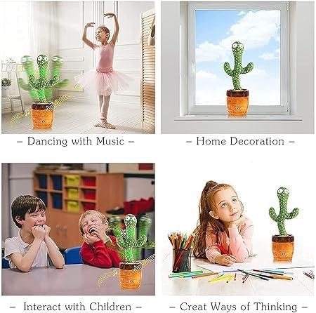 GiggleGroove Dancing & Talking Cactus Toy – Light, Laugh & Learn!