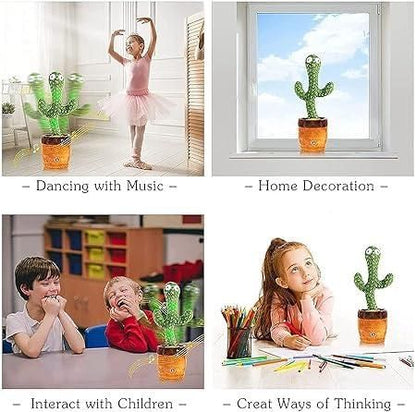 GiggleGroove Dancing & Talking Cactus Toy – Light, Laugh & Learn!