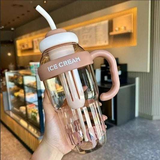 HydraSip - Large Capacity Water Bottle with Handle & Straw