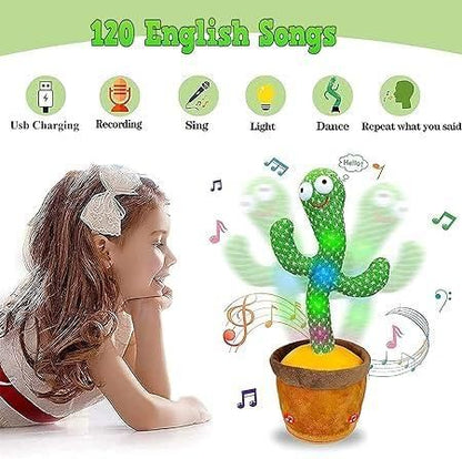 GiggleGroove Dancing & Talking Cactus Toy – Light, Laugh & Learn!