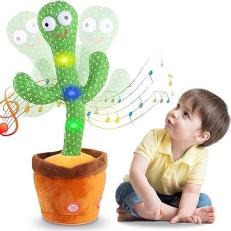 GiggleGroove Dancing & Talking Cactus Toy – Light, Laugh & Learn!