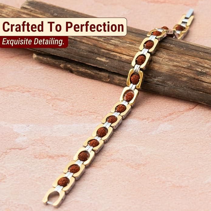 DivineBalance Rudraksha Bracelet for Men & Women – Free Size