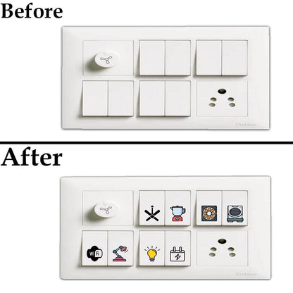 DecoDots 3D Premium Switch & Label Stickers (149 Pcs Set)