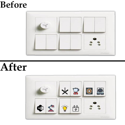 DecoDots 3D Premium Switch & Label Stickers (149 Pcs Set)