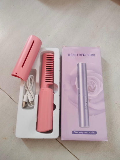 GlowPro Rechargeable Hot Comb Hair Straightener