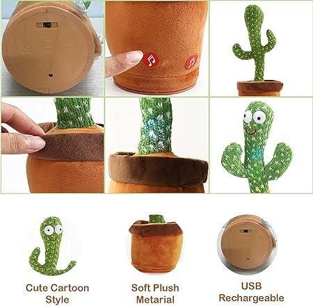GiggleGroove Dancing & Talking Cactus Toy – Light, Laugh & Learn!