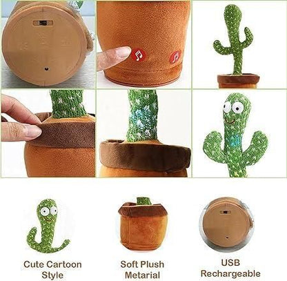 GiggleGroove Dancing & Talking Cactus Toy – Light, Laugh & Learn!