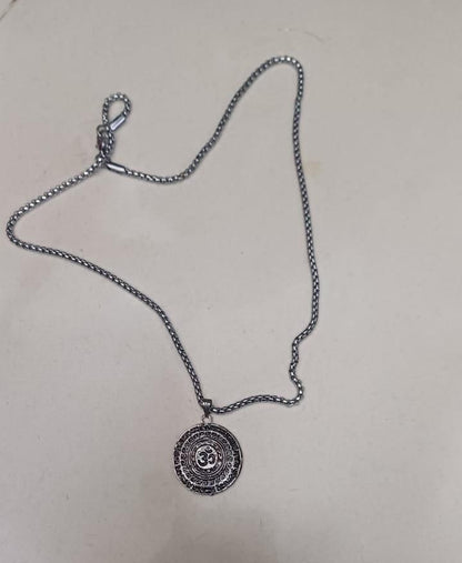 OM Divine Stainless Steel Mantra Pendant for Men & Women