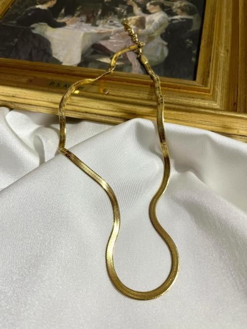 LuxeGleam Gold-Plated Snake Chain Necklace for Women