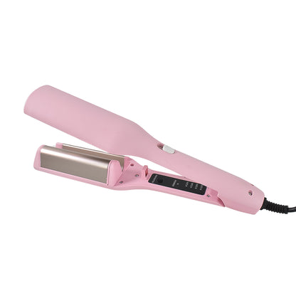 WaveMaster™ French Curling Iron – S-Shaped Double Barrel Hair Curler with Adjustable Temperature (60W)