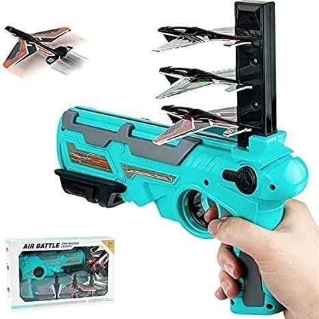 SkyBlaster Airplane Launcher Gun – 4 Foam Planes Included