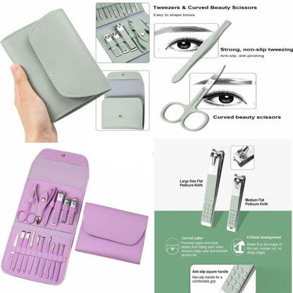 GlamEssence 12-in-1 Manicure & Pedicure Nail Care Kit – Salon in Your Pocket