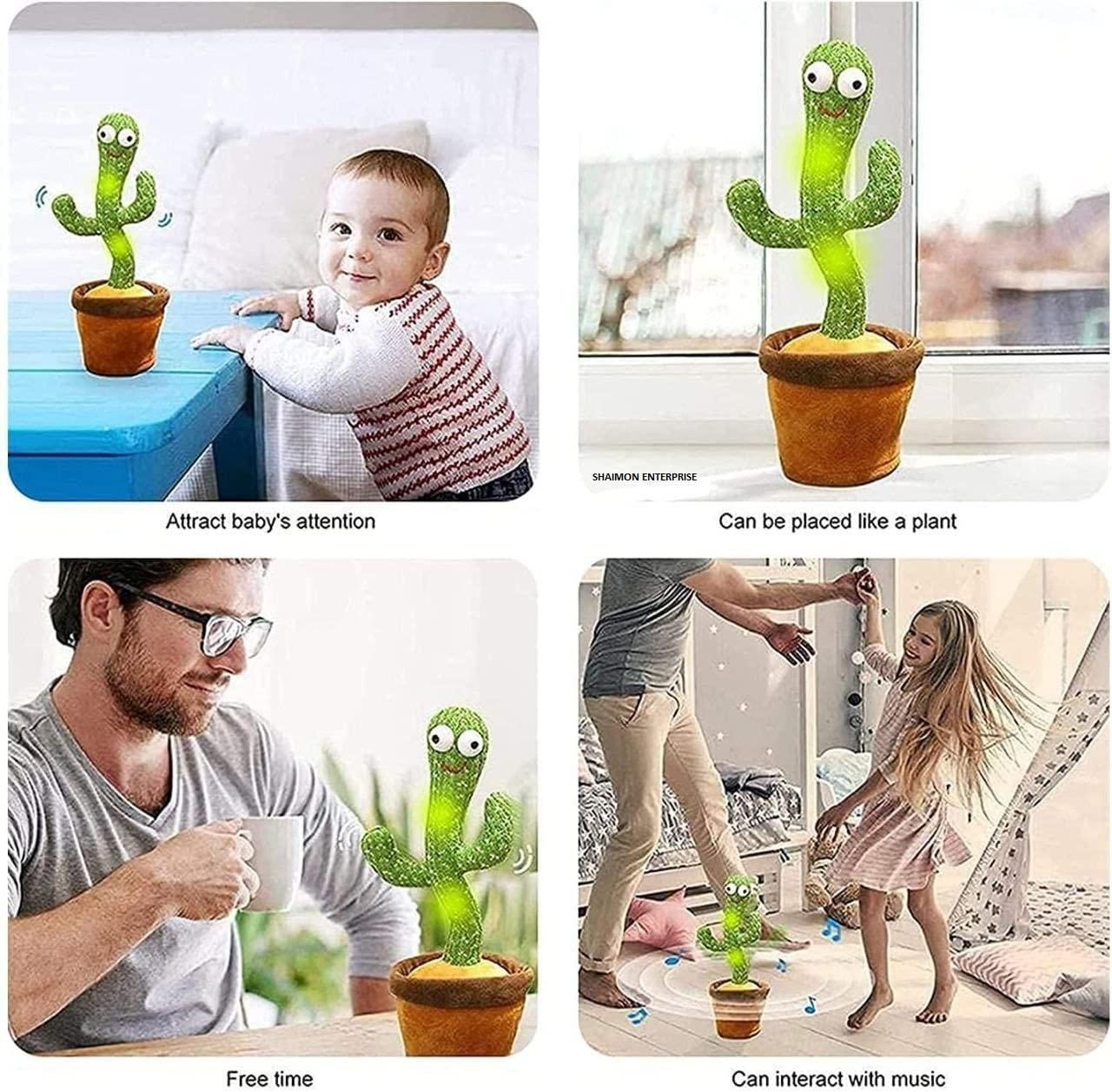 GiggleGroove Dancing & Talking Cactus Toy – Light, Laugh & Learn!