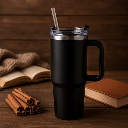 HydroSip™ 1200 ML Vacuum Insulated Travel Tumbler with Handle & Strawl