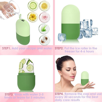FrostGlow™ Reusable Ice Face Roller for Skin, Eyes & Face Massage