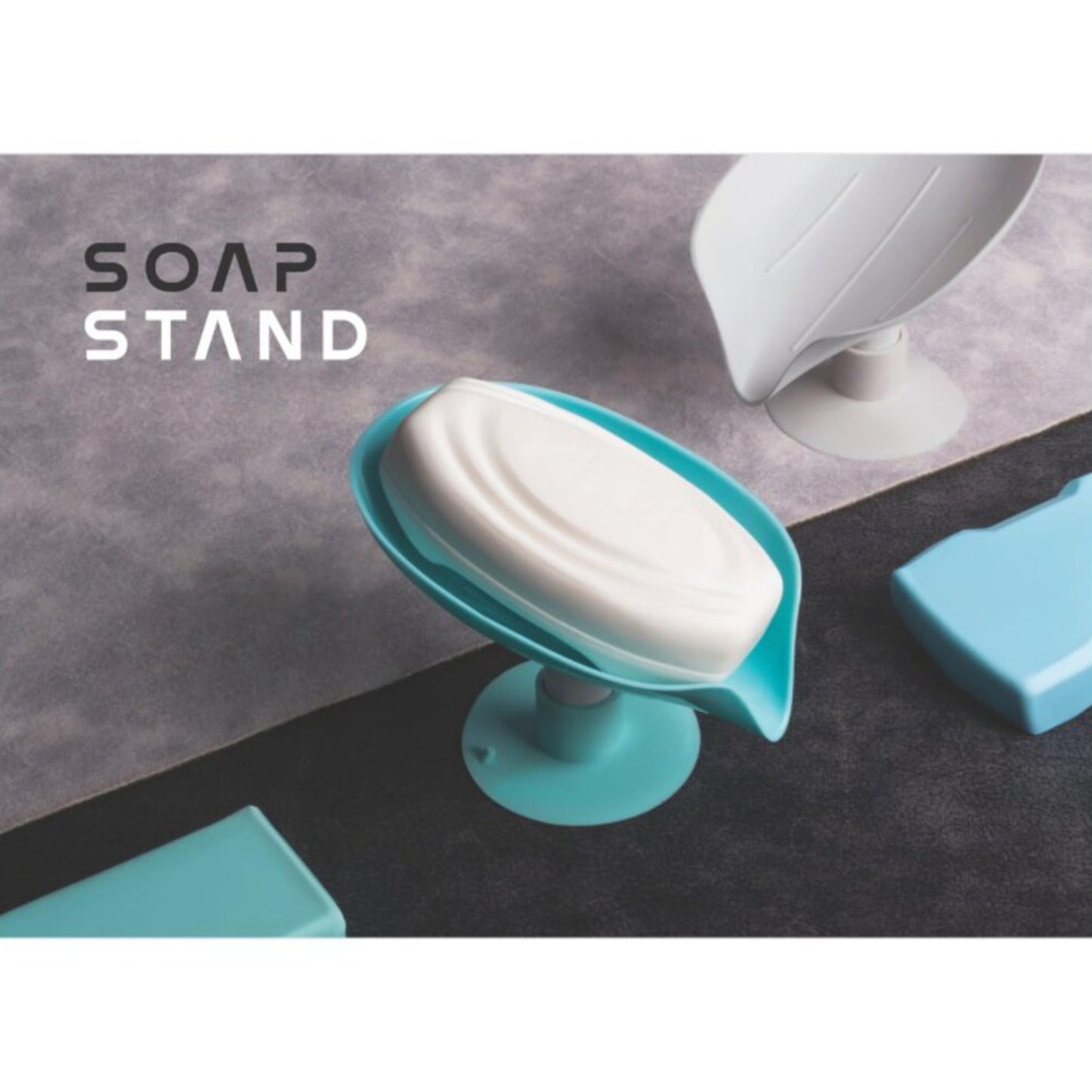 Self-Draining Soap Holder with Suction Cup – For Bathroom, Kitchen, and Wash Basins (1 Pc)