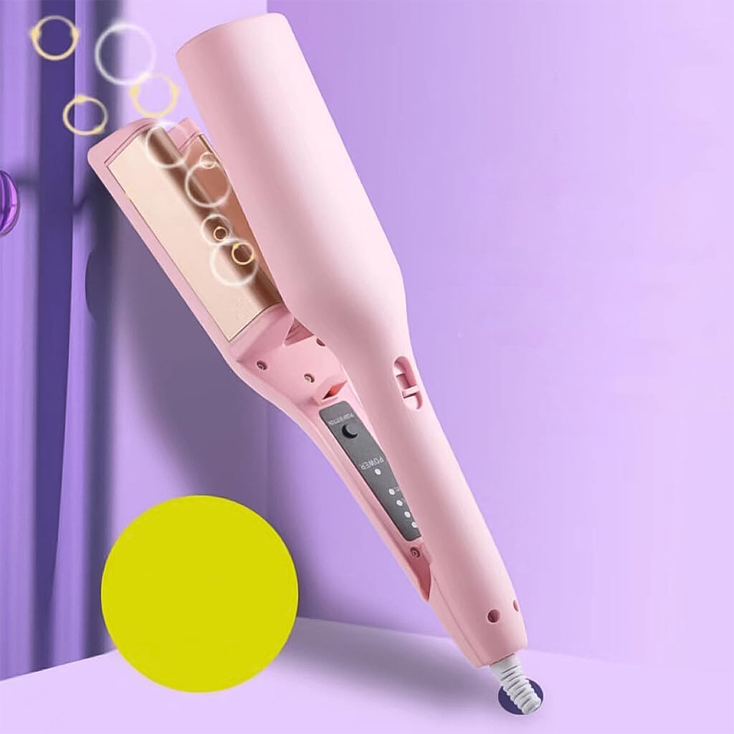 WaveMaster™ French Curling Iron – S-Shaped Double Barrel Hair Curler with Adjustable Temperature (60W)