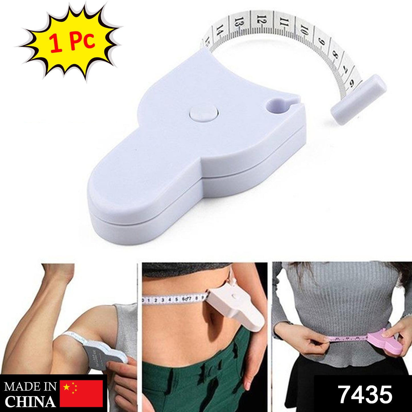 BodyFlex™ Fitness Measuring Tape – Dual Scale Retractable Body Measurement Tool