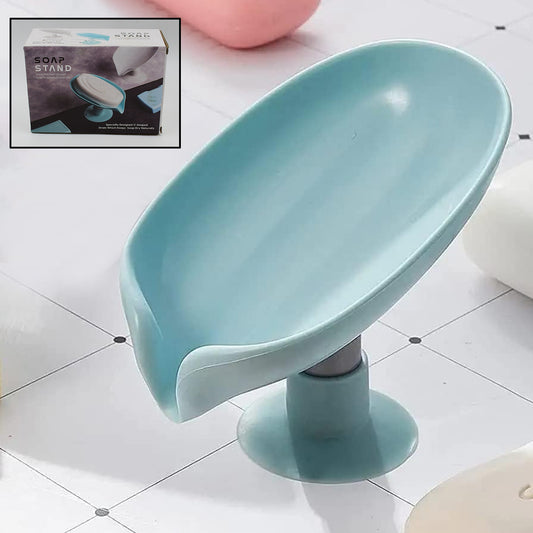 Self-Draining Soap Holder with Suction Cup – For Bathroom, Kitchen, and Wash Basins (1 Pc)